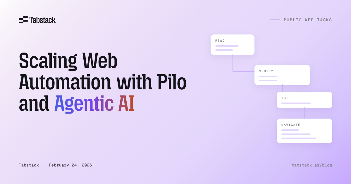 Meet Pilo: an open source agentic web automation engine by Tabstack. Build reliable, self-healing AI web agents that truly understand the modern web.