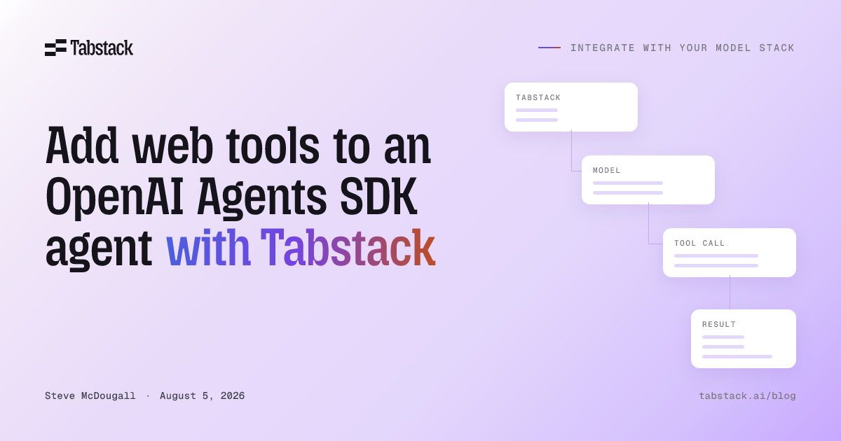 A step by step tutorial: install @tabstack/openai-agents, hand the tools to an Agent, and understand why the adapter registers them with strict mode off.