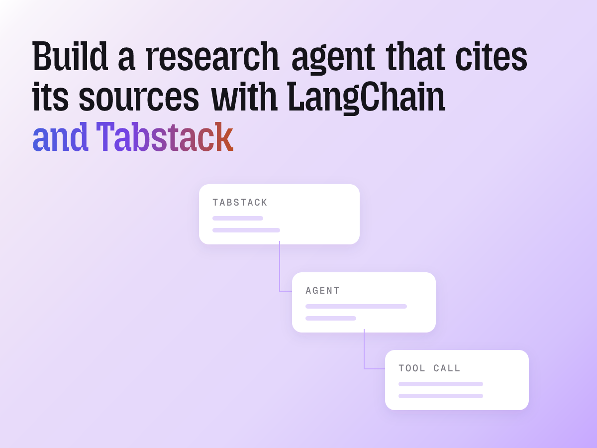 A step by step tutorial: install langchain-tabstack, call a tool directly, then wrap the whole toolset in a LangChain agent that reads the web and shows its working.