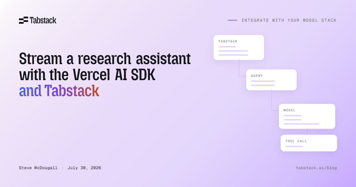 A step by step tutorial: install @tabstack/ai, give the model web tools, and stream a cited answer token by token instead of making users wait.