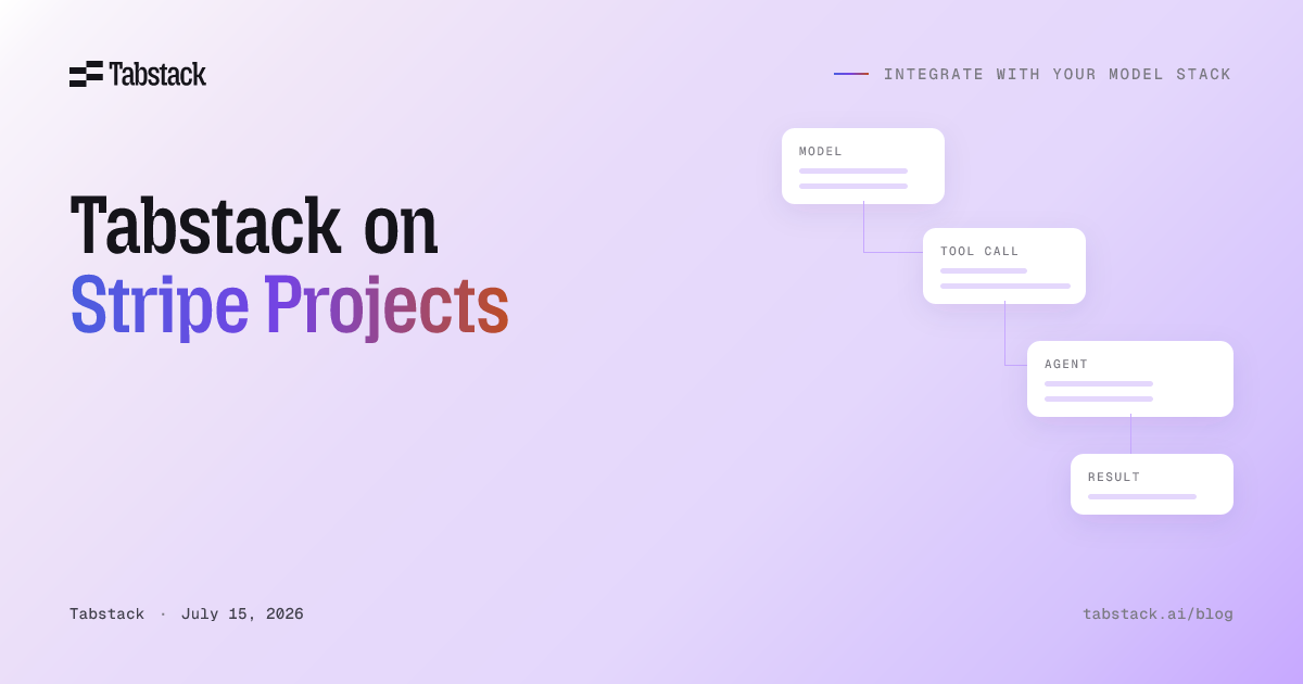 Provision Tabstack API keys natively via the Stripe CLI. Programmatic billing, automated account lifecycle management, and browsing infrastructure built for autonomous AI agents.