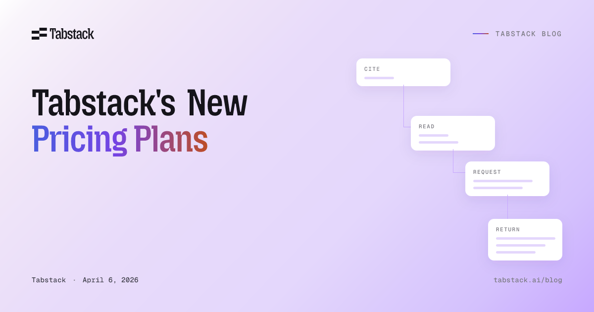 Tabstack's new pricing is here! Scale your workflow without interruption using our new free Trial, Individual Pay As You Go plan, or predictable monthly subscriptions.